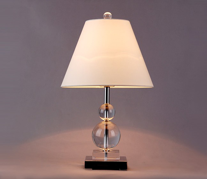 Outlet High Quality White Table Lamps with Cyan Crystal Balls