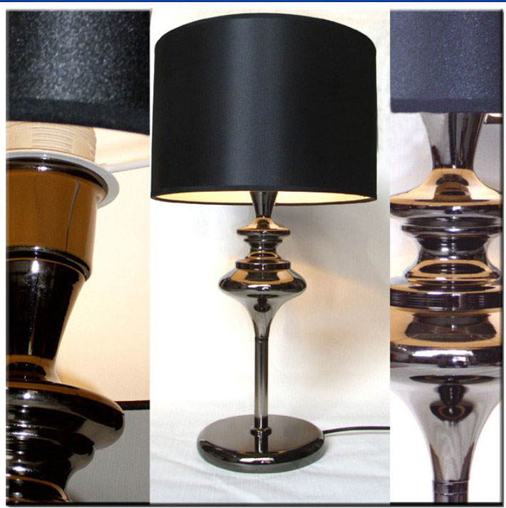 Black Modern Table Lamps, Cloth Art Table Lamps Available